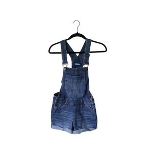 Blue‎ Spice Womens Denim Shortalls Medium Wash Stretch Overalls Size 0